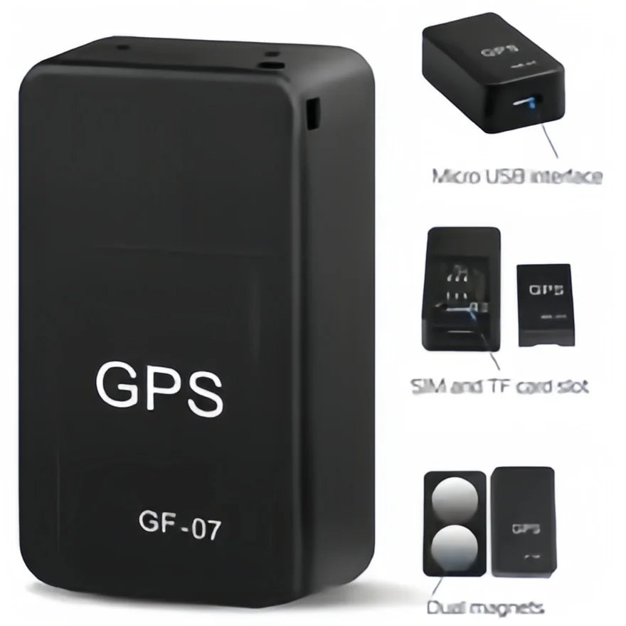 Mini GF07 GPS Tracker | Real-Time Tracking | Anti-Theft Alarm | Strong Magnetic Mount | SIM Message Positioner