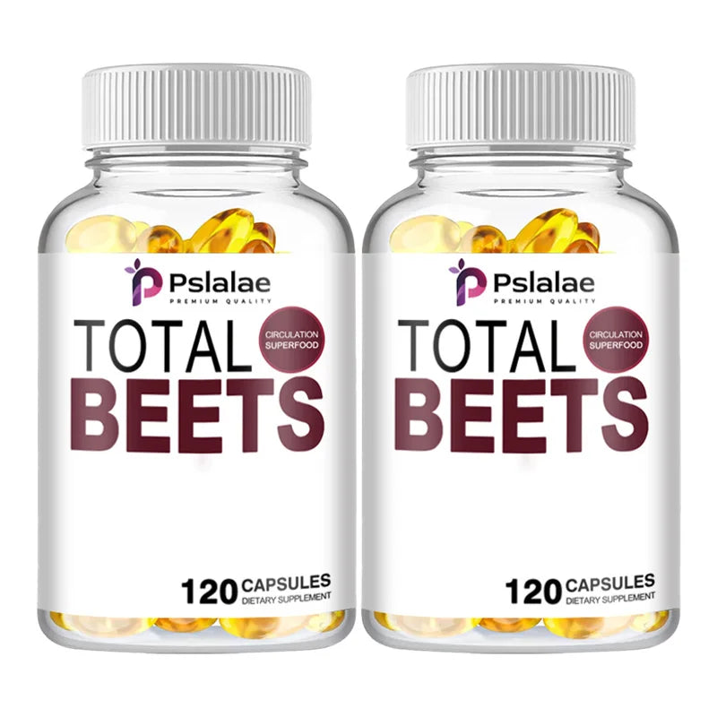 Total Beet Supplement - Promotes Circulation And Blood Flow, Heart Health - 120 Capsules