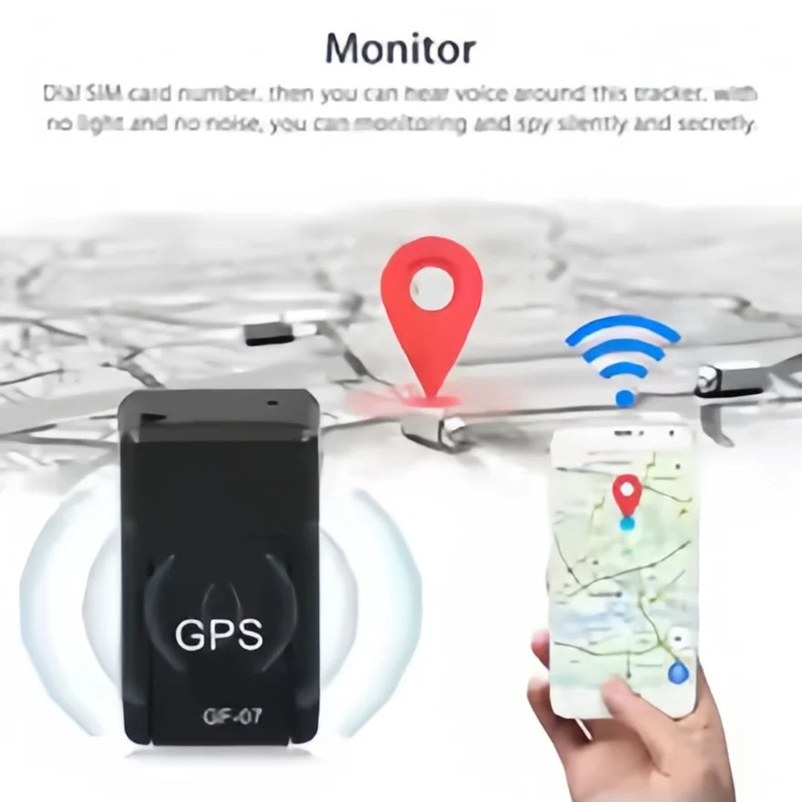 Mini GF07 GPS Tracker | Real-Time Tracking | Anti-Theft Alarm | Strong Magnetic Mount | SIM Message Positioner
