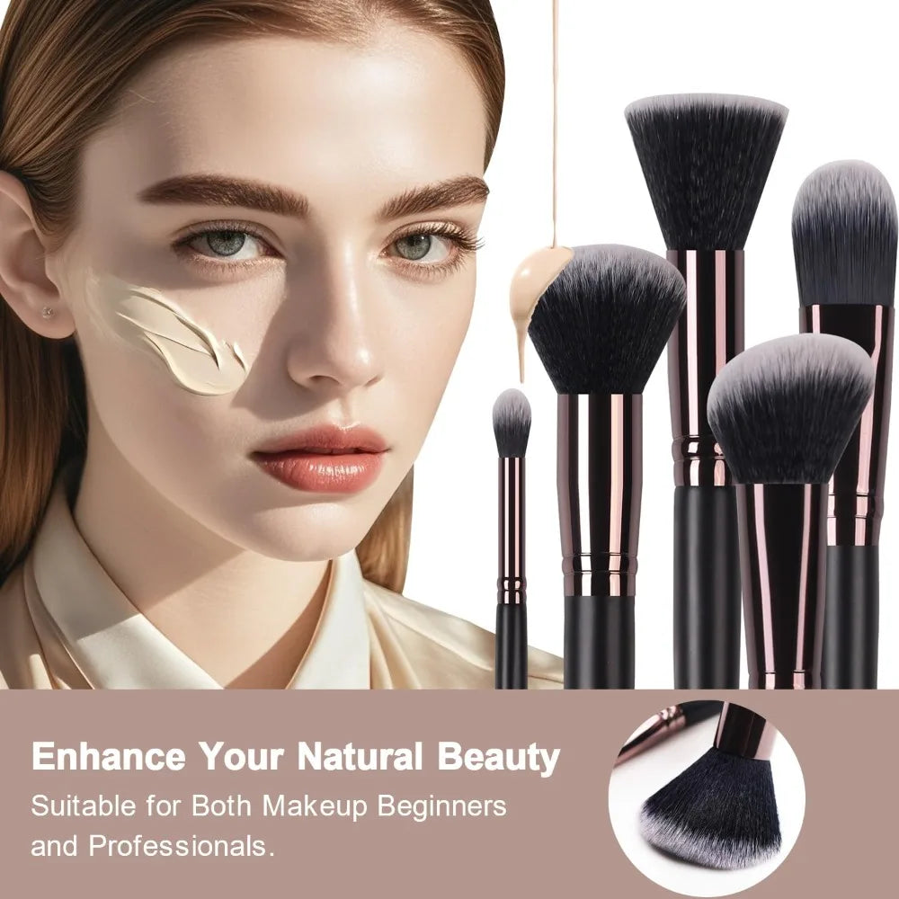 Makeup Brushes 24pcs Makeup Brush Set Premium Synthetic Powder Foundation Contour Blush Concealer Eye Shadow Blending Liner Mak
