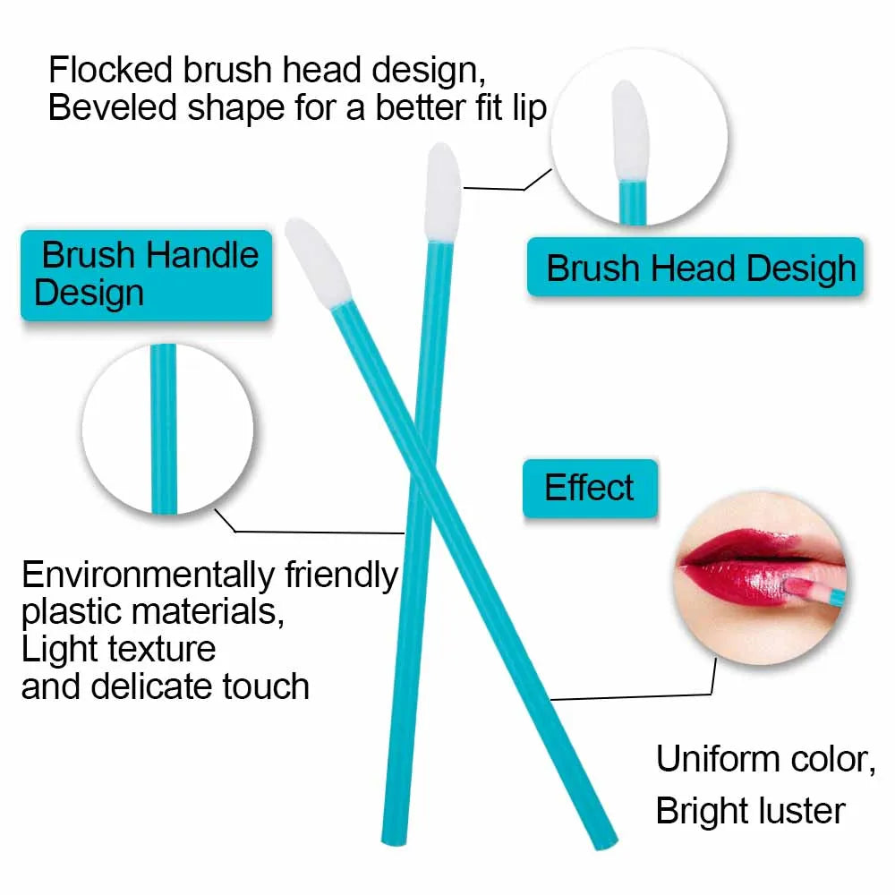 200pcs Disposable Brushes Set Mascara Wands Lip Brushes Microbrush Applicator Swab for Eyelash Extension Eyebrow Makeup Tools