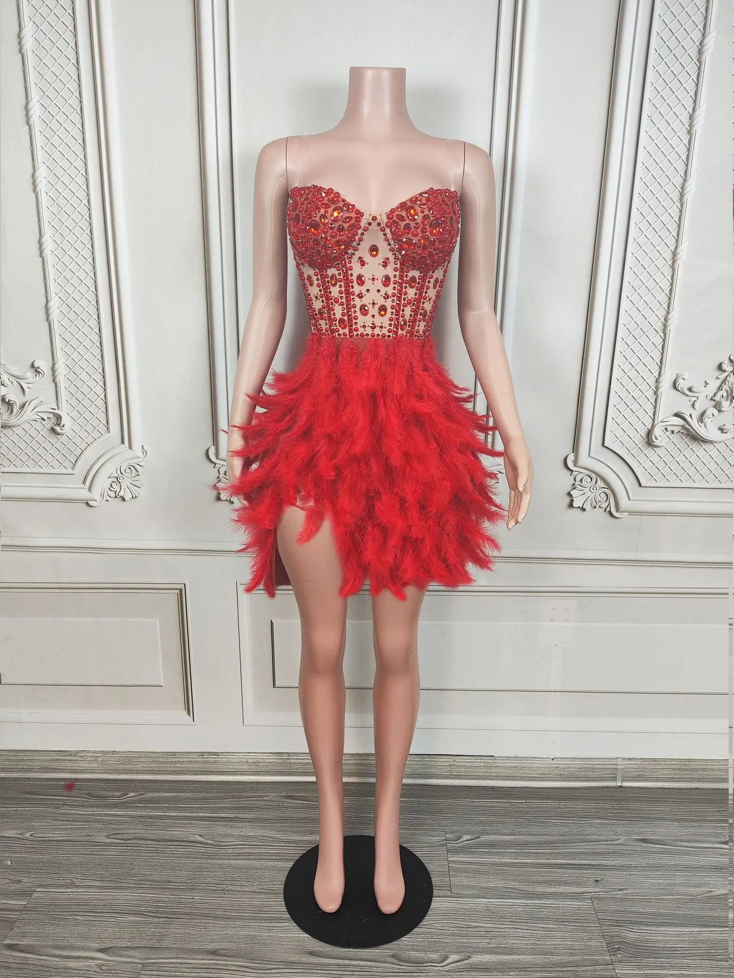 Premium Sense Rhinestone Fishtail Skirt Birthday High-end Light Luxury Dress Music Festival Female Singer Performance Clothes