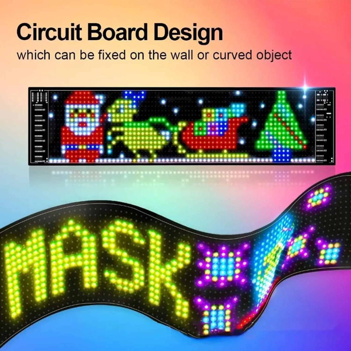 LED Sign Matrix Pixel Panel Scrolling Bright Led Eyes For Truck Signboard Flexible USB LED Car Sign Bluetooth App DIY Control