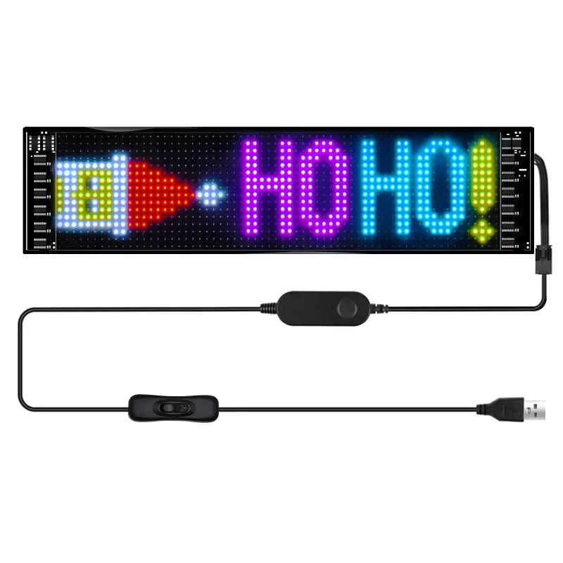 Programmable Flexible LED Matrix Panel Light Scrolling Animation Text Display Bluetooth Car Shop Bar Light Festival Advertising