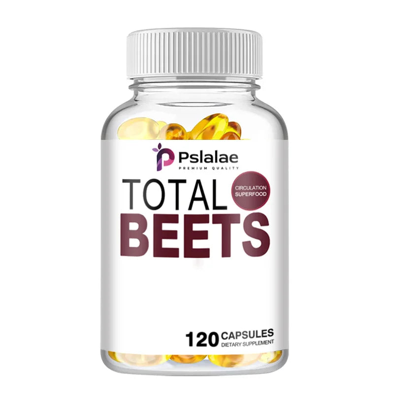 Total Beet Supplement - Promotes Circulation And Blood Flow, Heart Health - 120 Capsules