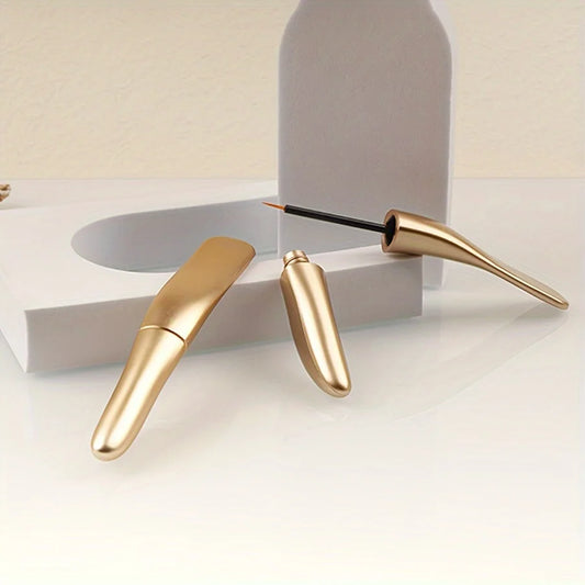 50/100pcs 3ml Eyelash Growth Liquid Tube Golden Eyeliner Empty Cosmetics Packaging Material Manufacturer Wholesale