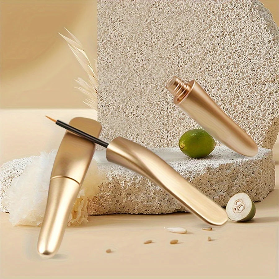 50/100pcs 3ml Eyelash Growth Liquid Tube Golden Eyeliner Empty Cosmetics Packaging Material Manufacturer Wholesale