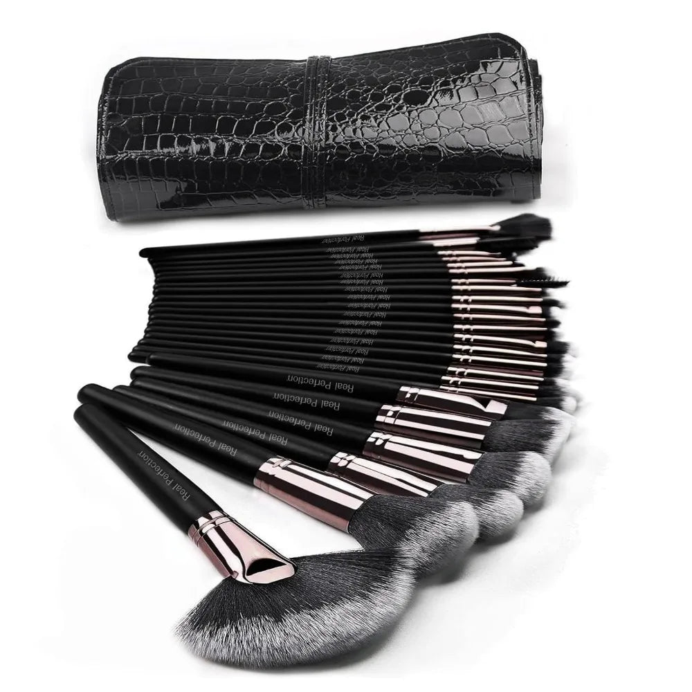 Makeup Brushes 24pcs Makeup Brush Set Premium Synthetic Powder Foundation Contour Blush Concealer Eye Shadow Blending Liner Mak