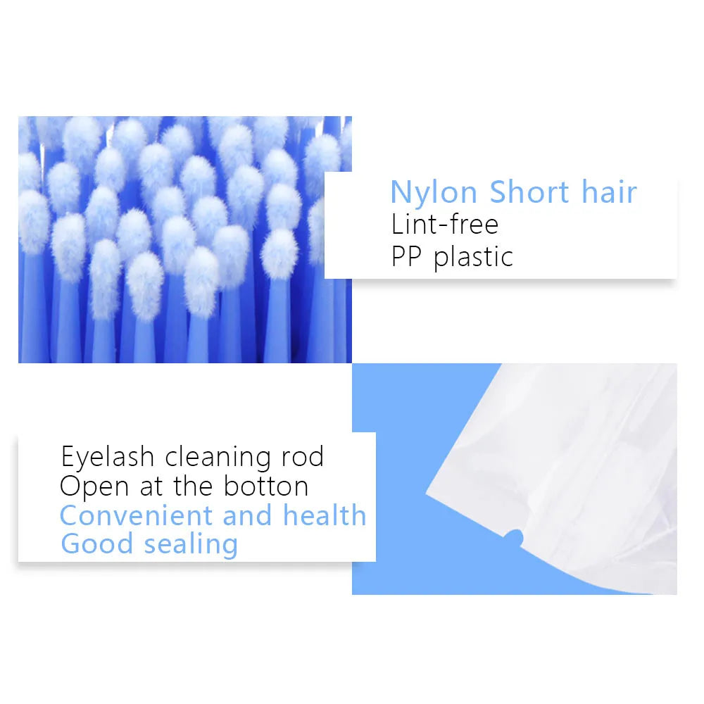 200pcs Disposable Brushes Set Mascara Wands Lip Brushes Microbrush Applicator Swab for Eyelash Extension Eyebrow Makeup Tools