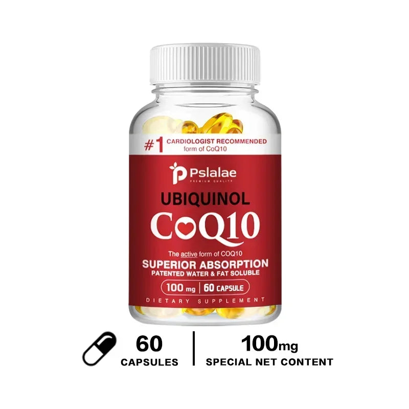 CoQ10 Capsules 100mg - Heart Healthy & Anti-Aging, Cardiovascular & Energy Supplement - Gluten Free, Non-GMOSupplements