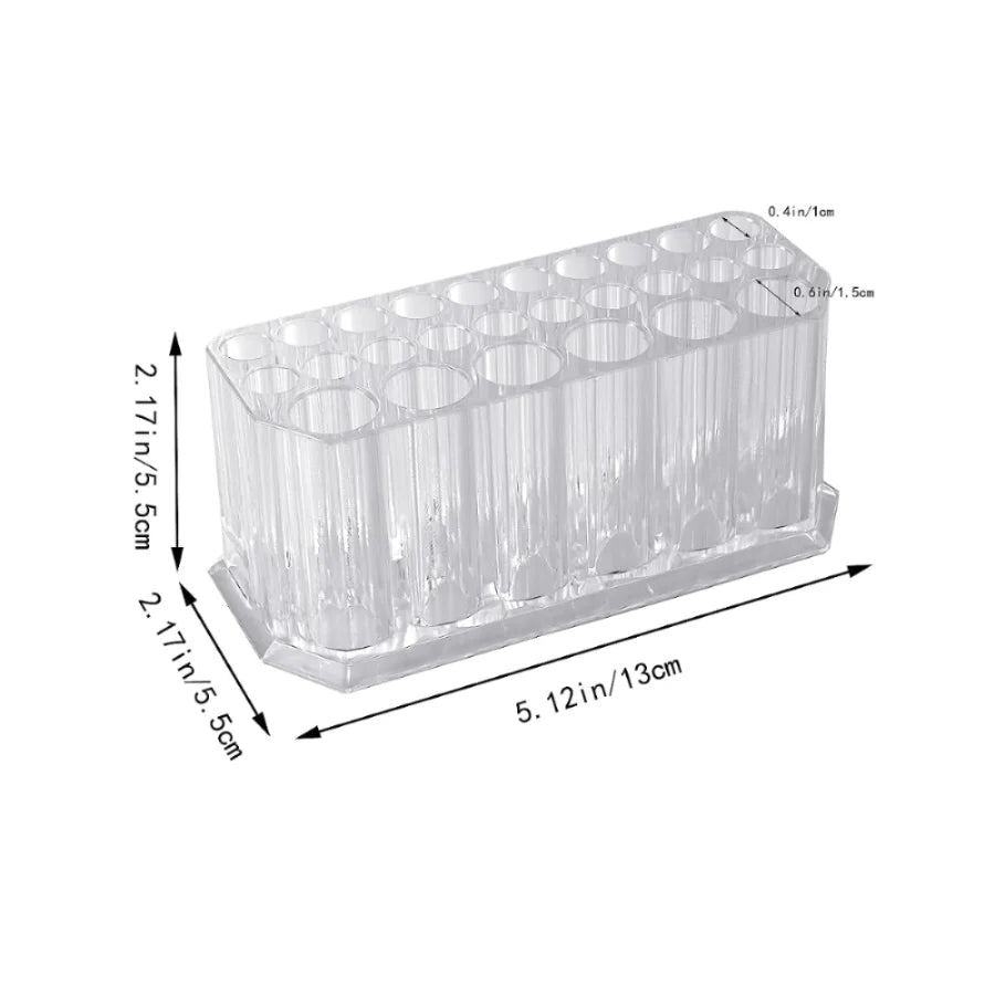 26 Hole Makeup Brush Holder That Easily Accommodates Makeup Brushes, Eyeliners, Lipsticks and Other Makeup Tools
