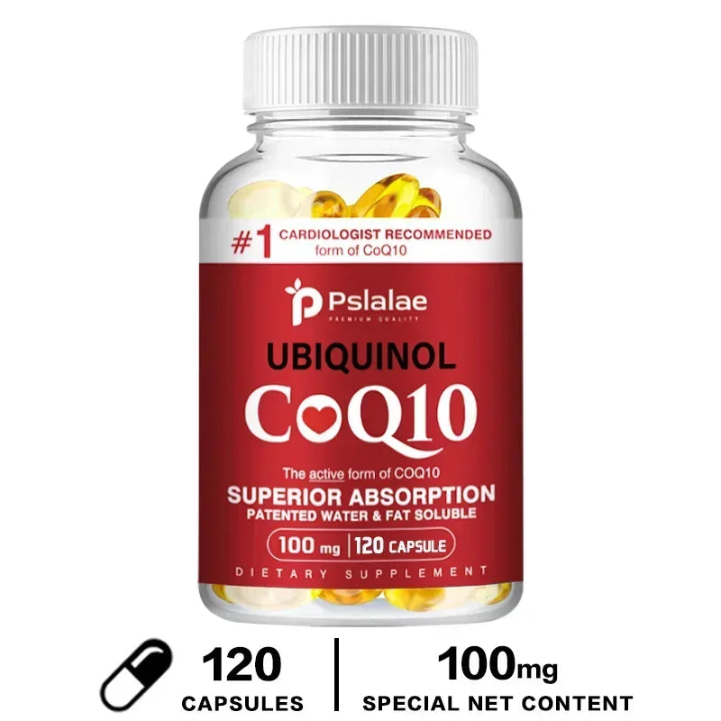 CoQ10 Capsules 100mg - Heart Healthy & Anti-Aging, Cardiovascular & Energy Supplement - Gluten Free, Non-GMOSupplements