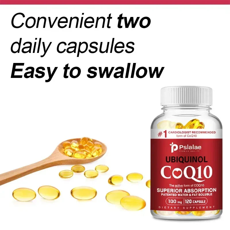 CoQ10 Capsules 100mg - Heart Healthy & Anti-Aging, Cardiovascular & Energy Supplement - Gluten Free, Non-GMOSupplements