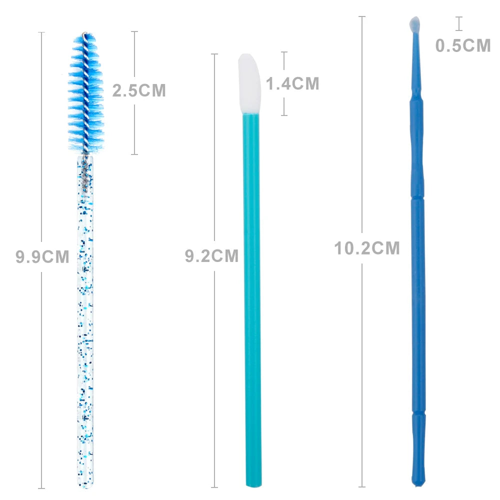 200pcs Disposable Brushes Set Mascara Wands Lip Brushes Microbrush Applicator Swab for Eyelash Extension Eyebrow Makeup Tools
