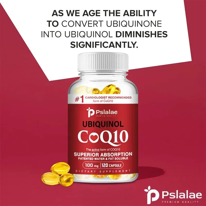 CoQ10 Capsules 100mg - Heart Healthy & Anti-Aging, Cardiovascular & Energy Supplement - Gluten Free, Non-GMOSupplements