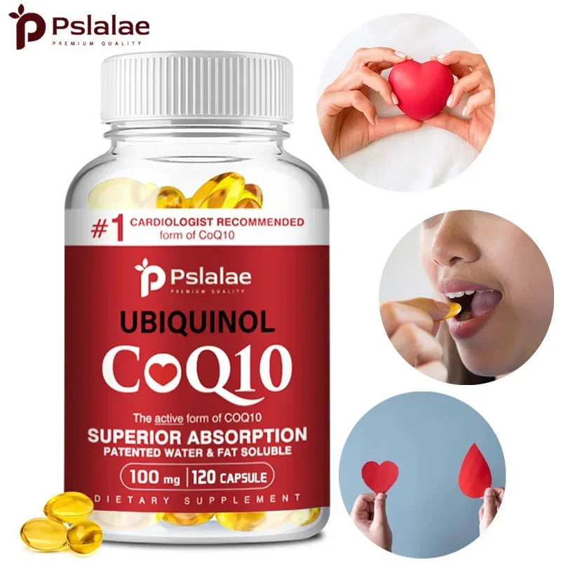 CoQ10 Capsules 100mg - Heart Healthy & Anti-Aging, Cardiovascular & Energy Supplement - Gluten Free, Non-GMOSupplements
